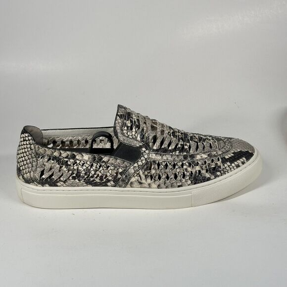 Tory Burch Womens Shoes Size 11 Huarache Weave Snakeskin Leather Slip On Sneaker - Picture 9 of 16